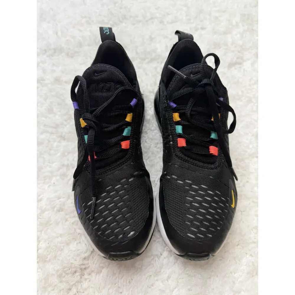 Nike Air Max 270 Size 5.5Y Running‎ Shoes Black Multicolor